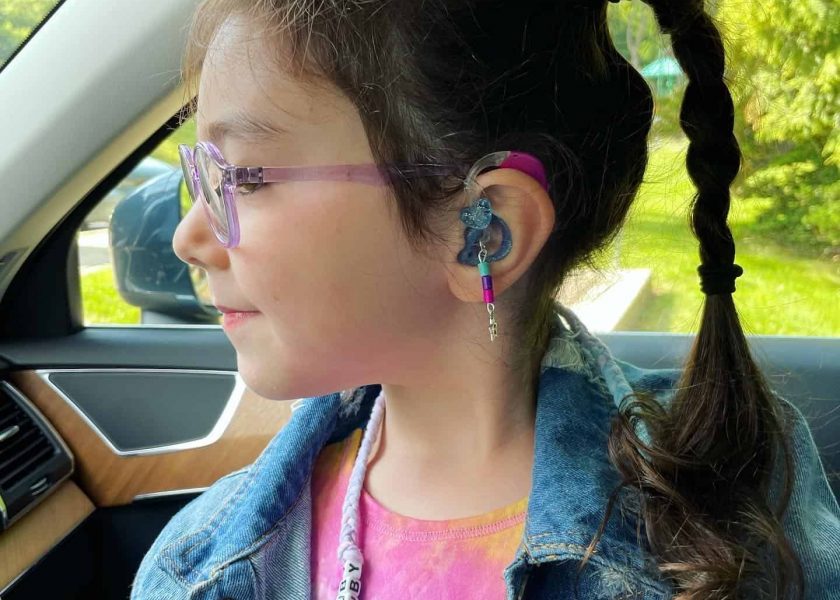 Ruby with Hearing Aid