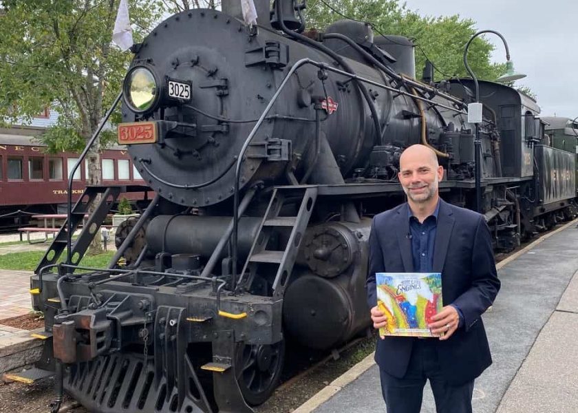 McKinnon in Front of Train